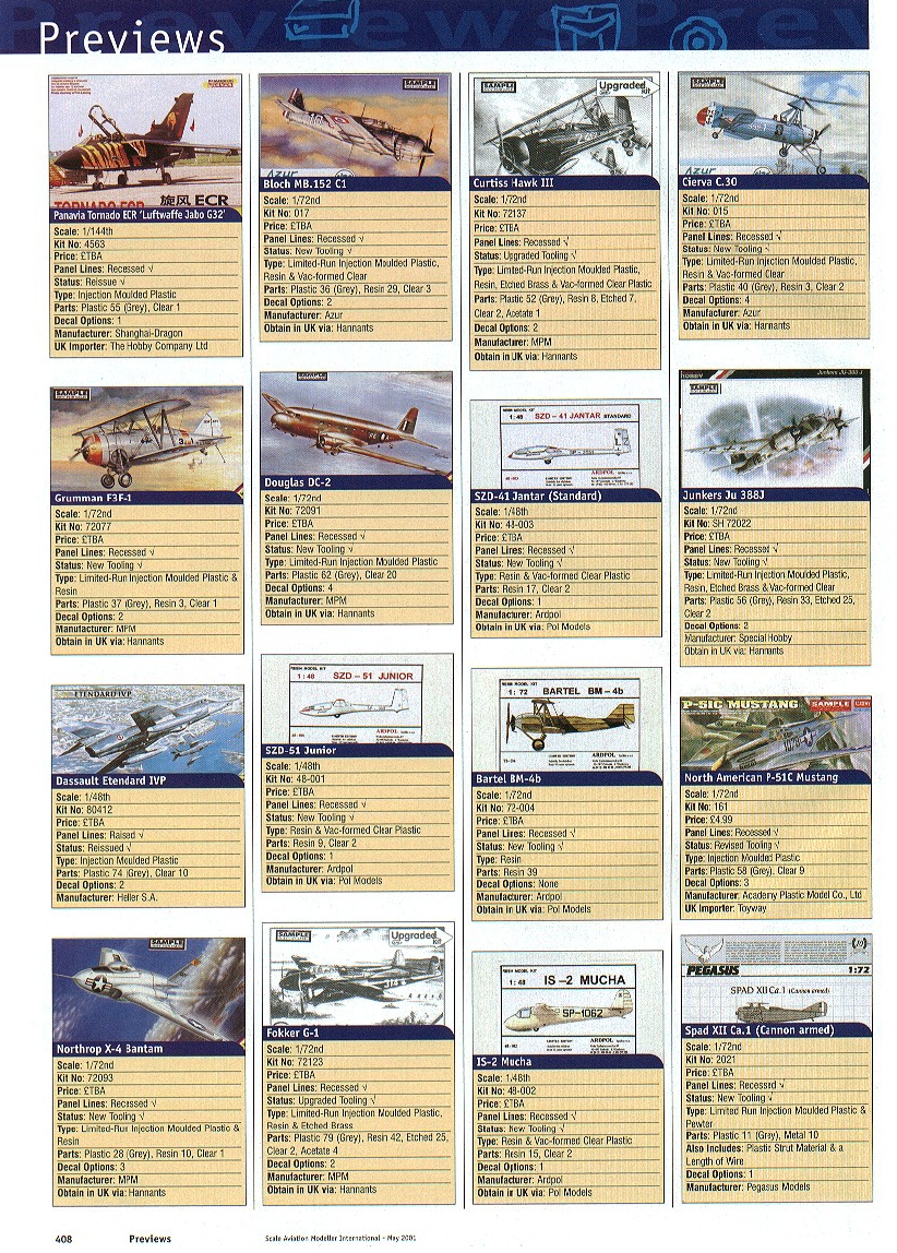 Scale Aviation Modeller International 2001-05
